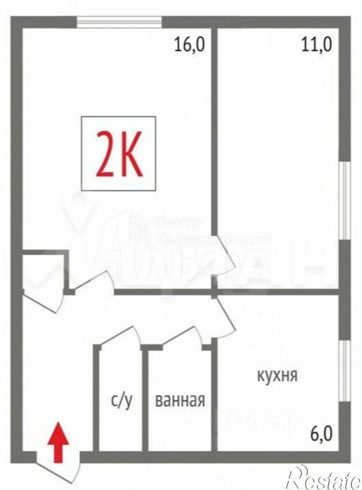 2-комн квартира 2-я Барнаульская улица, 11Б,  д. 11Б