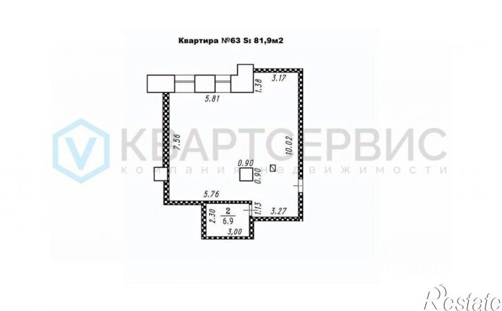 2-комн квартира Октябрьская улица, 87,  д. 87