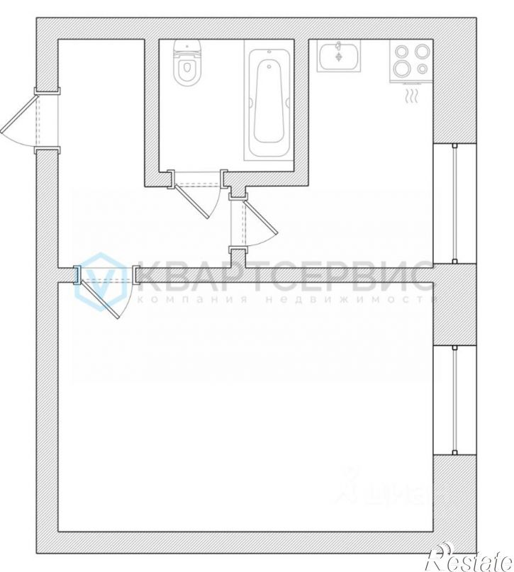 1-комн квартира улица 22-го Партсъезда, 6А,  д. 6А