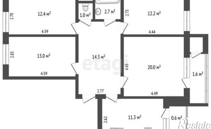 4-комн квартира Омск, 2-я Совхозная улица, 25