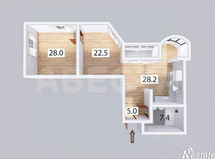 2-комн квартира ул. Иркутская, 68/1