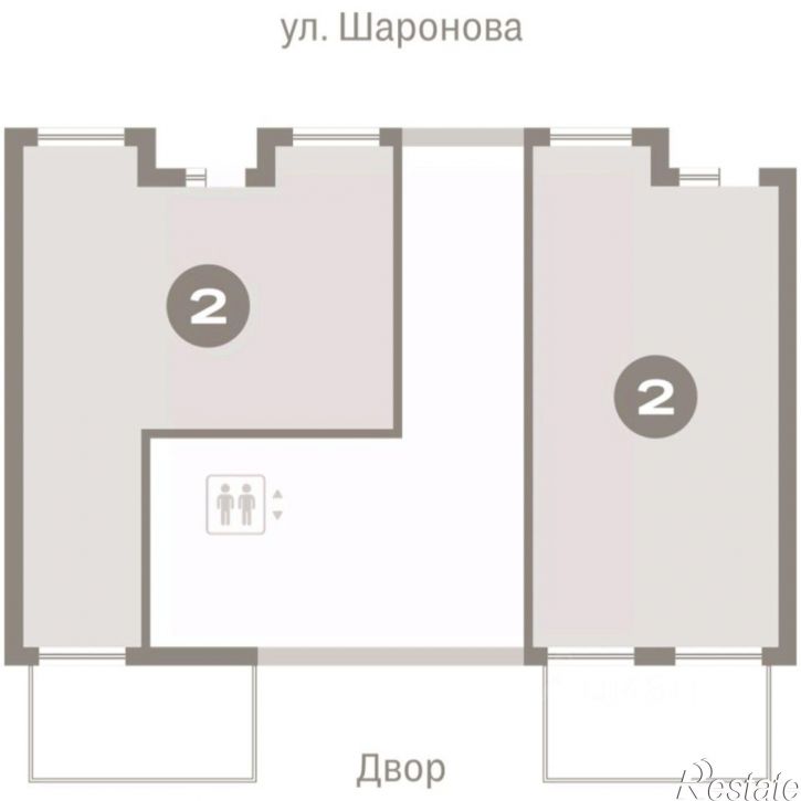 2-комн квартира в новом доме улица Крупской
