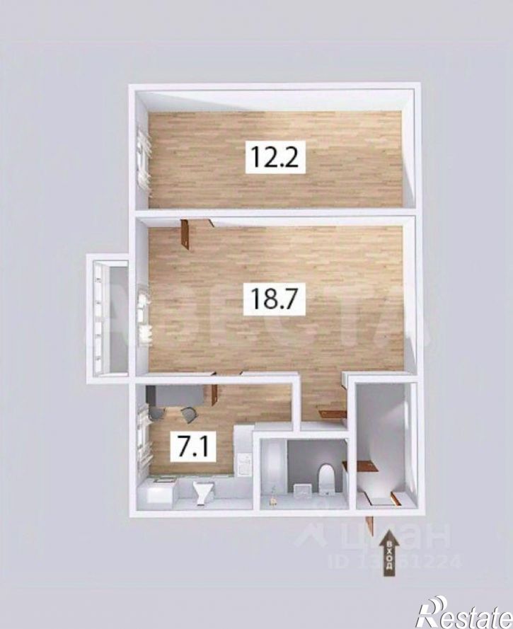 2-комн квартира Чернолучье, Советская улица, 5