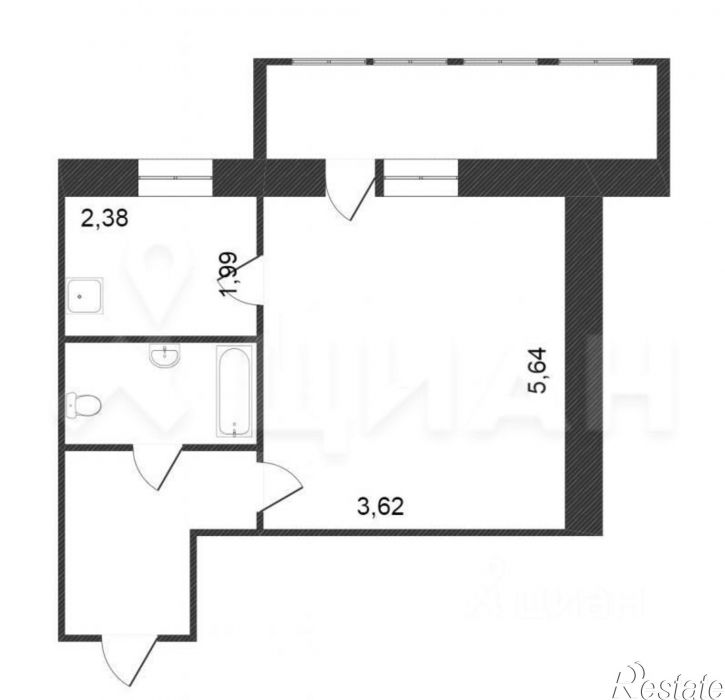 1-комн квартира улица Малиновского, 17,  д. 17