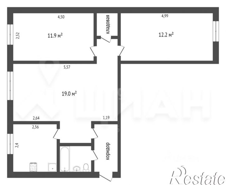 3-комн квартира улица Глинки, 4А,  д. 4А