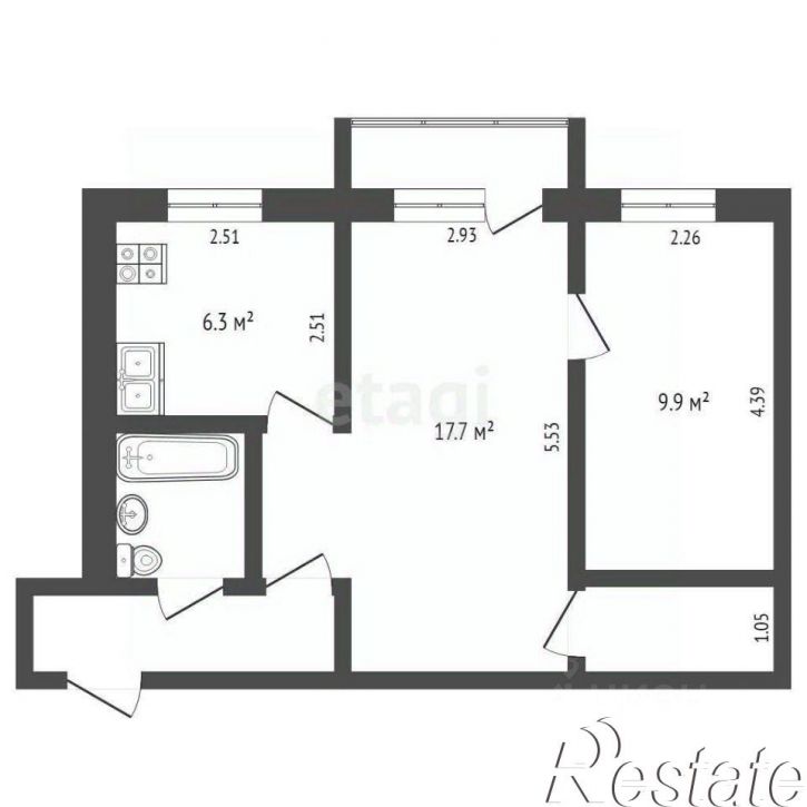 2-комн квартира Спортивный проезд, 11,  д. 11