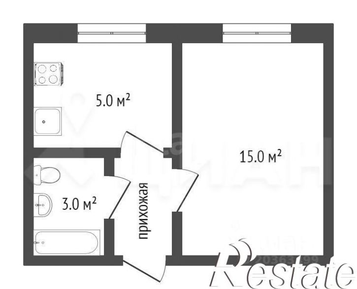 1-комн квартира 2-я Учхозная улица, 4 к2,  д. 4 к2