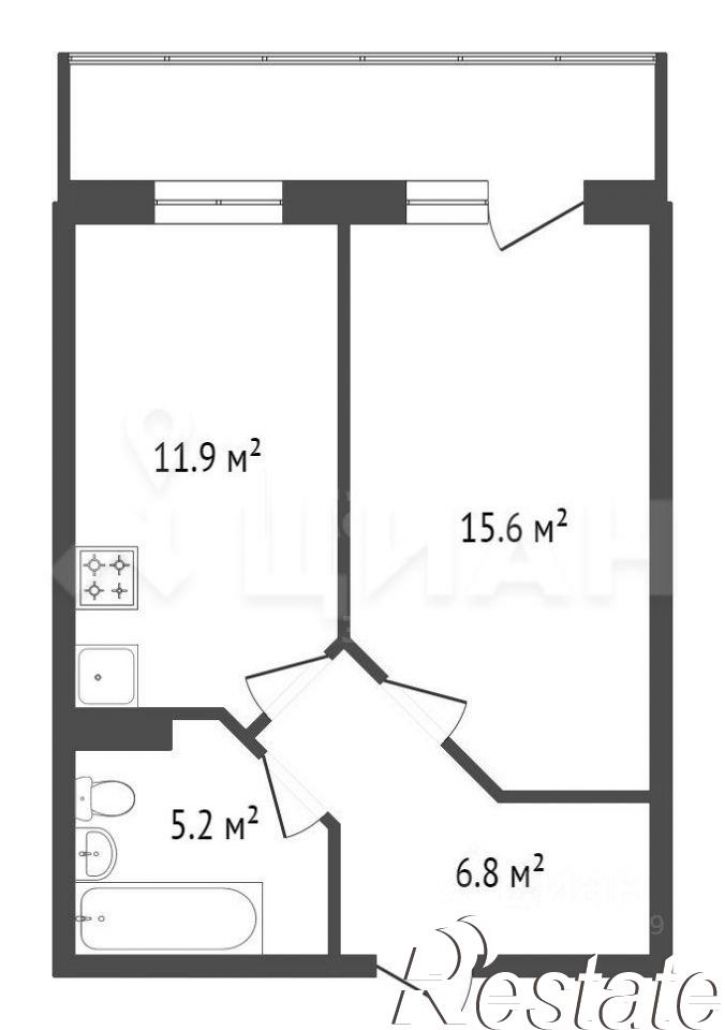 1-комн квартира улица Звездова, 129/1,  д. 129/1