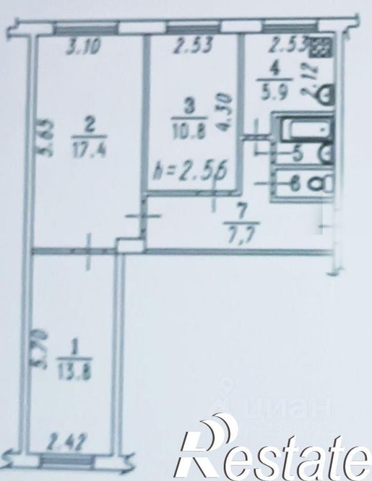 3-комн квартира улица Лукашевича, 1А,  д. 1А