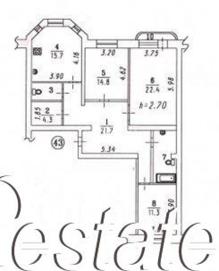 3-комн квартира Физкультурная улица, 6 к1,  д. 6 к1