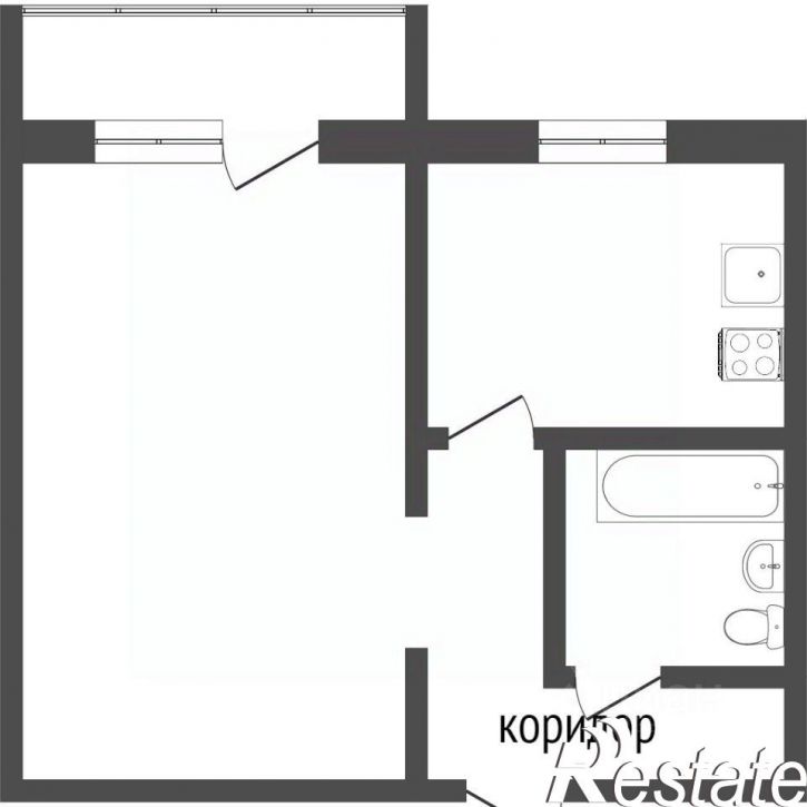 1-комн квартира улица Энтузиастов, 31,  д. 31