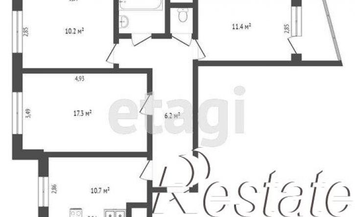 3-комн квартира Краснознамённая улица, 26 к4,  д. 26 к4