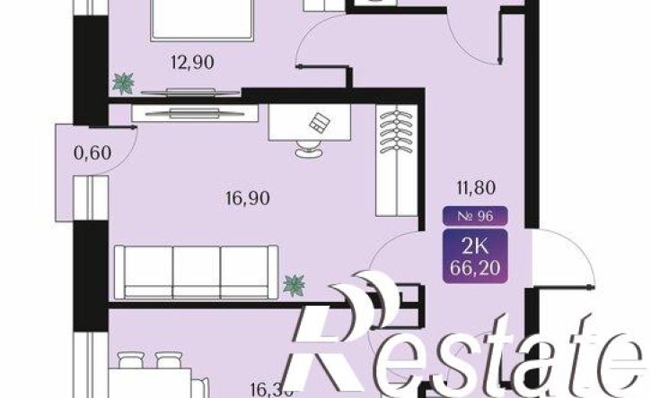 2-комн квартира в новом доме 6-я Северная улица, 138,  д. 138